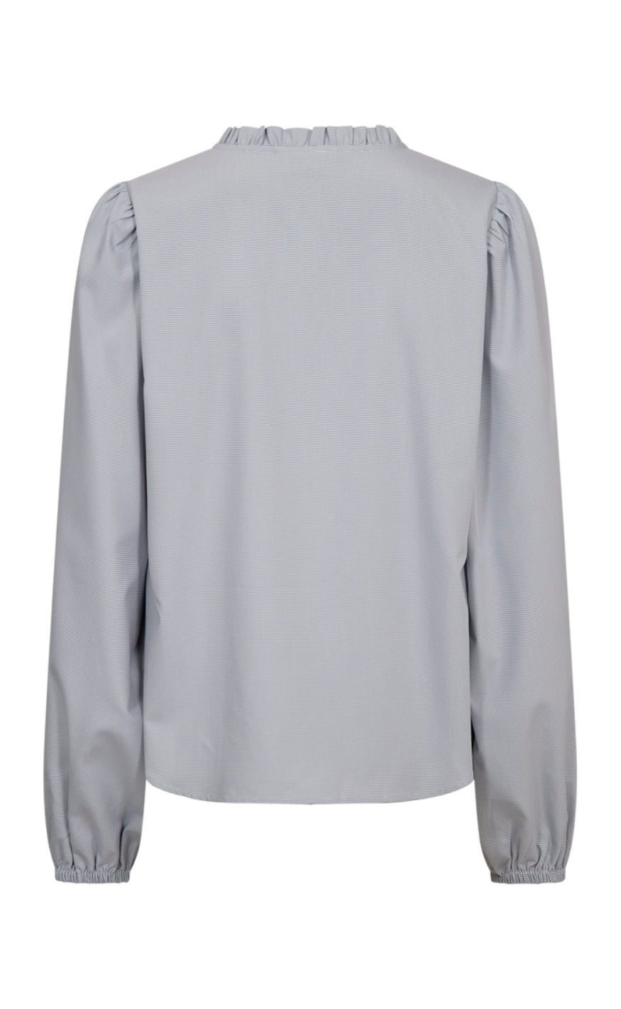 Freequent Bluse - Friva - Star Off-white w. Black