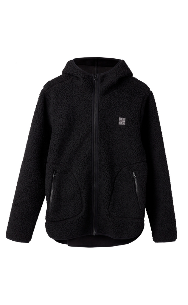 H2O Jakke - Langli Hooded Pile - Black