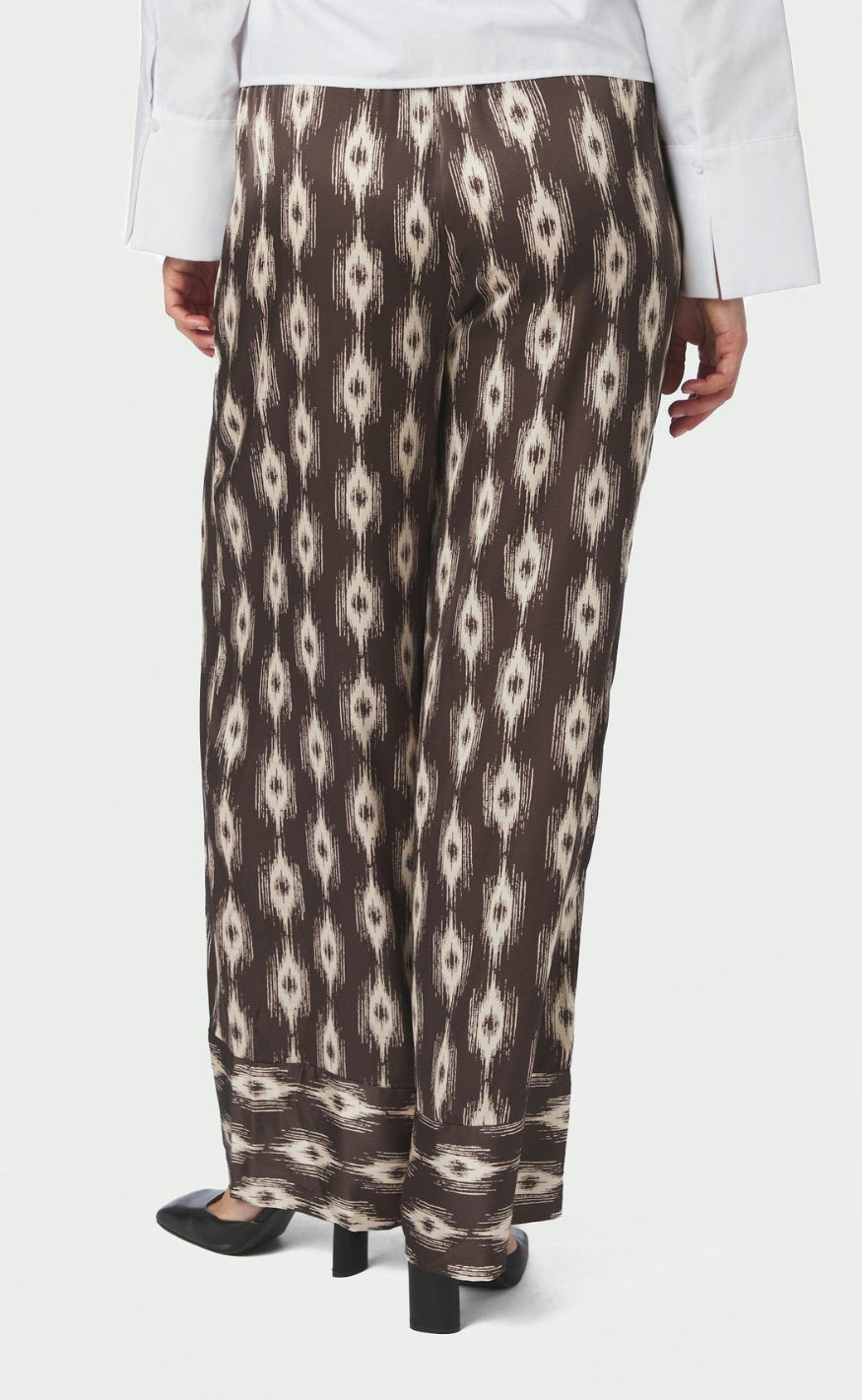Neo Noir Bukser - Sora Ikat - Dark Brown