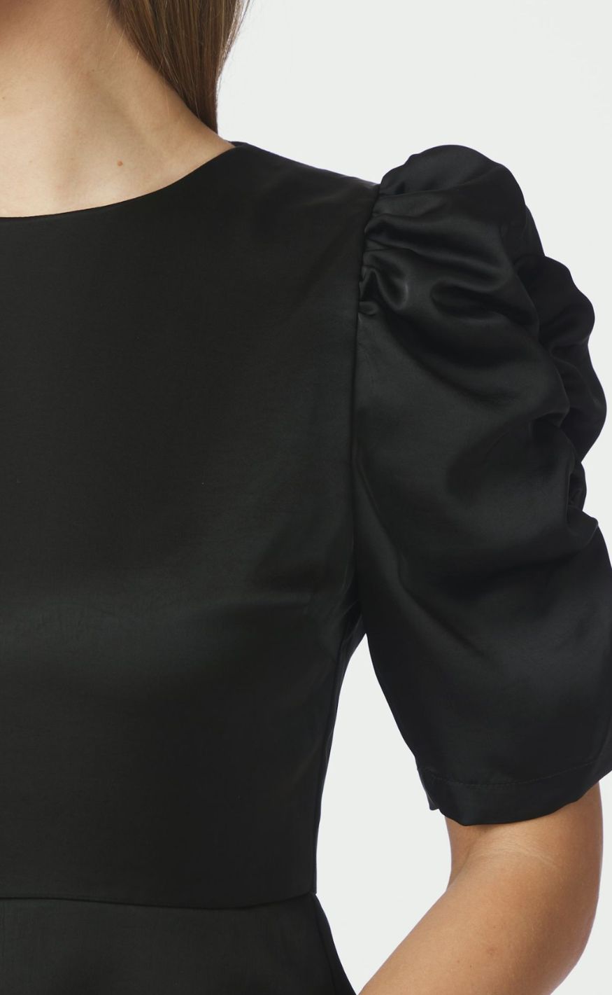 Neo Noir Bluse - Benua Heavy Sateen - Black