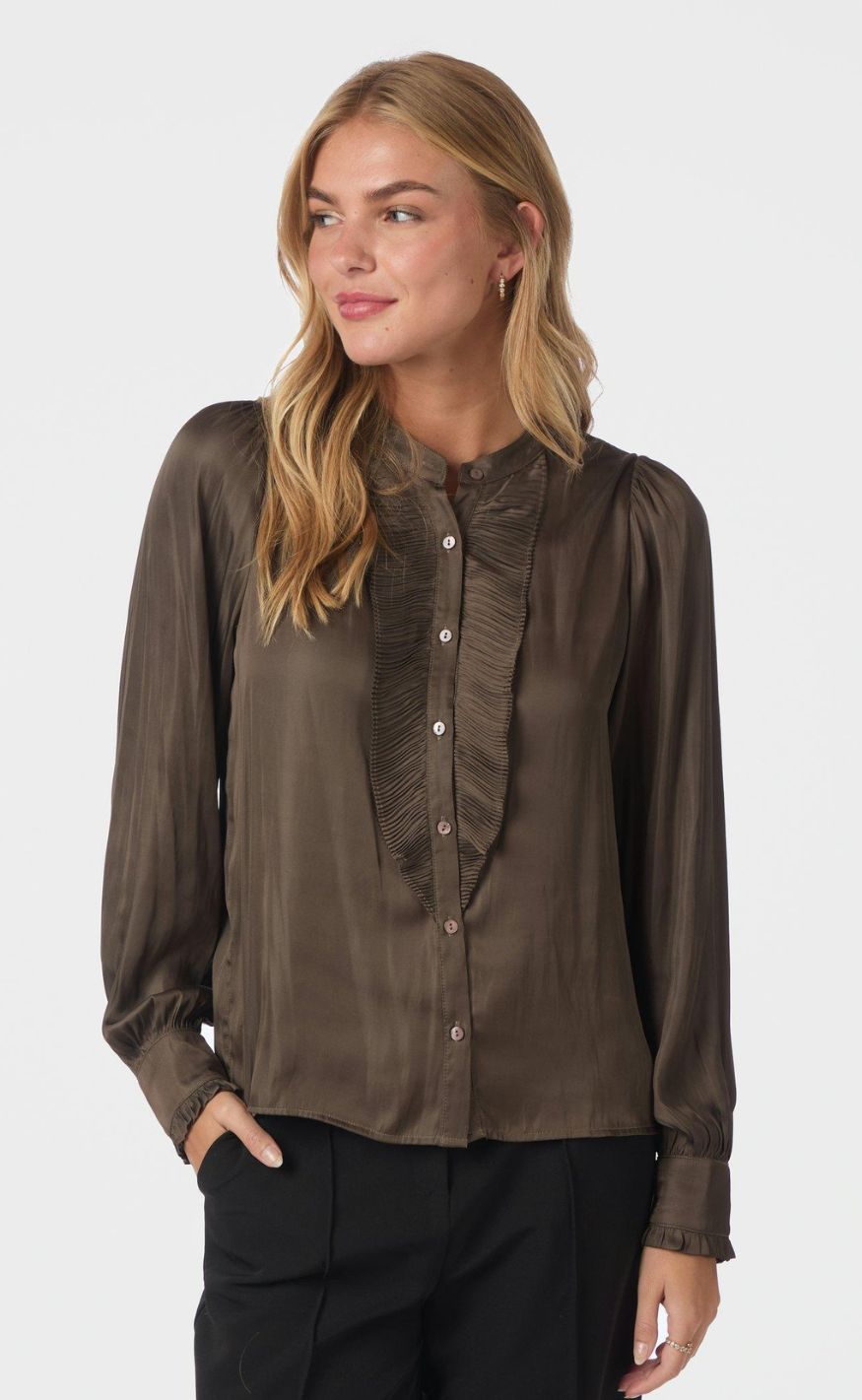 Neo Noir Bluse - Zola - Brown