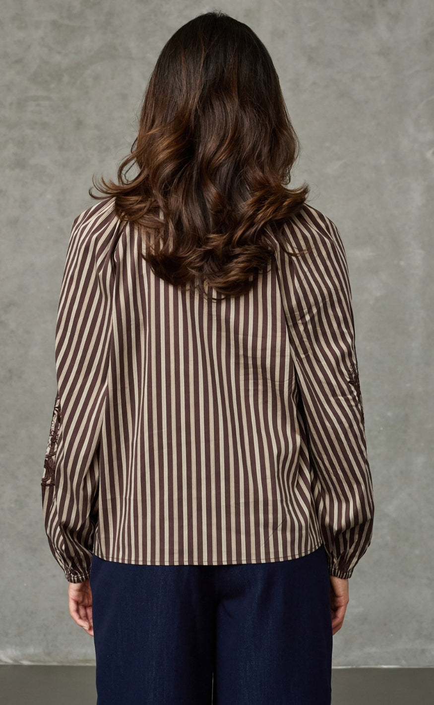 Love & Divine Bluse - Love1529-3 - Brown Stripes
