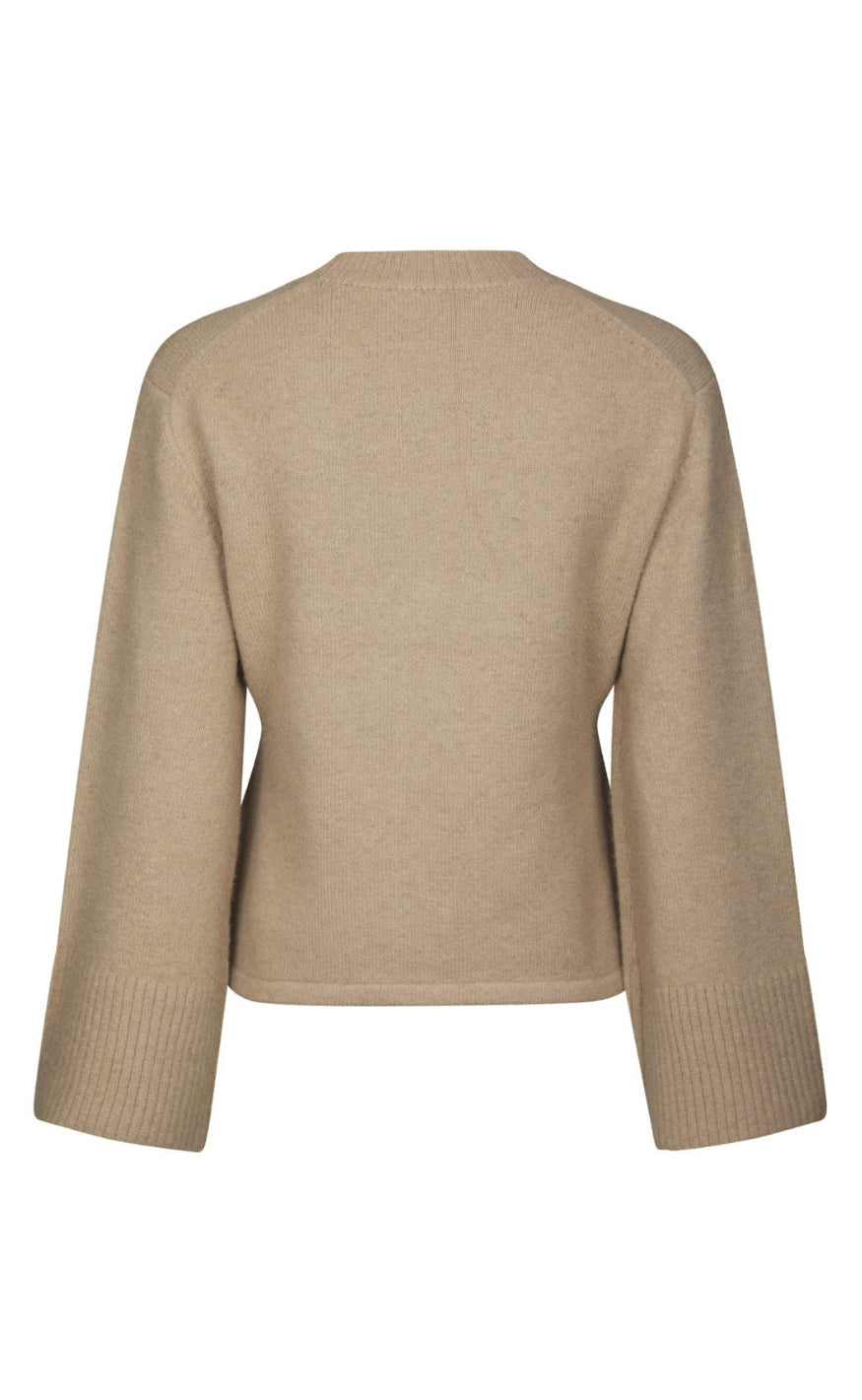 Neo Noir Cardigan - Pixie Knit - Warm Grey