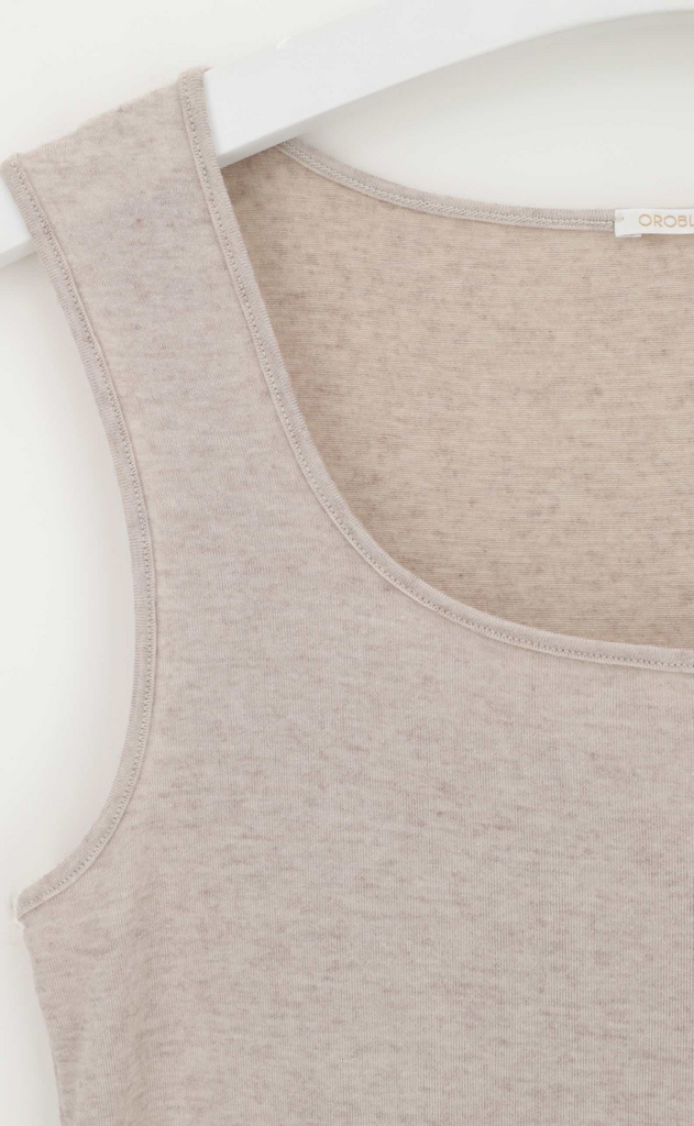 Oroblu Topp - Perfect Line Cashmere Tank Topp - Beige