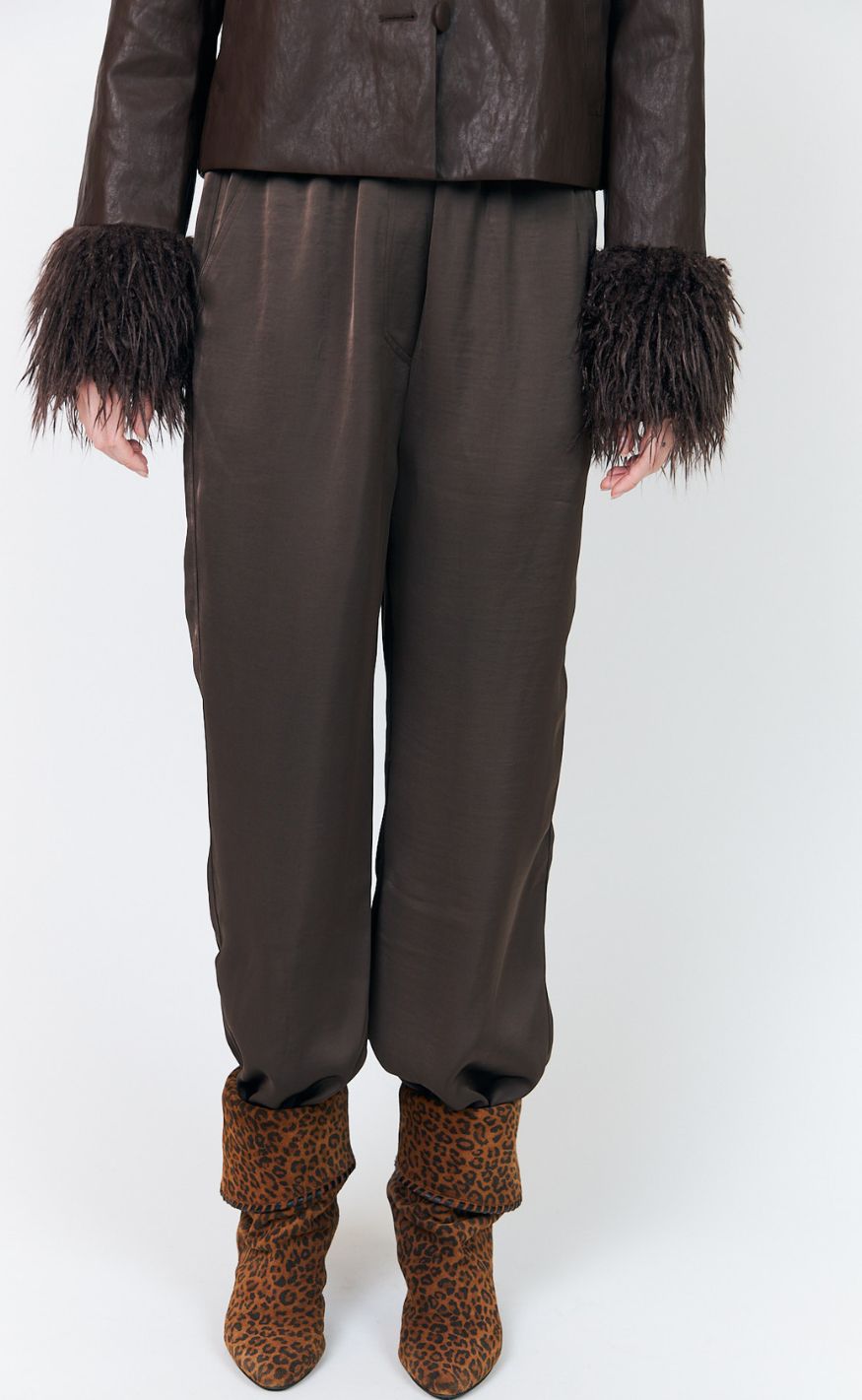 Lollys Laundry Bukser - Talma - Dark Mokka