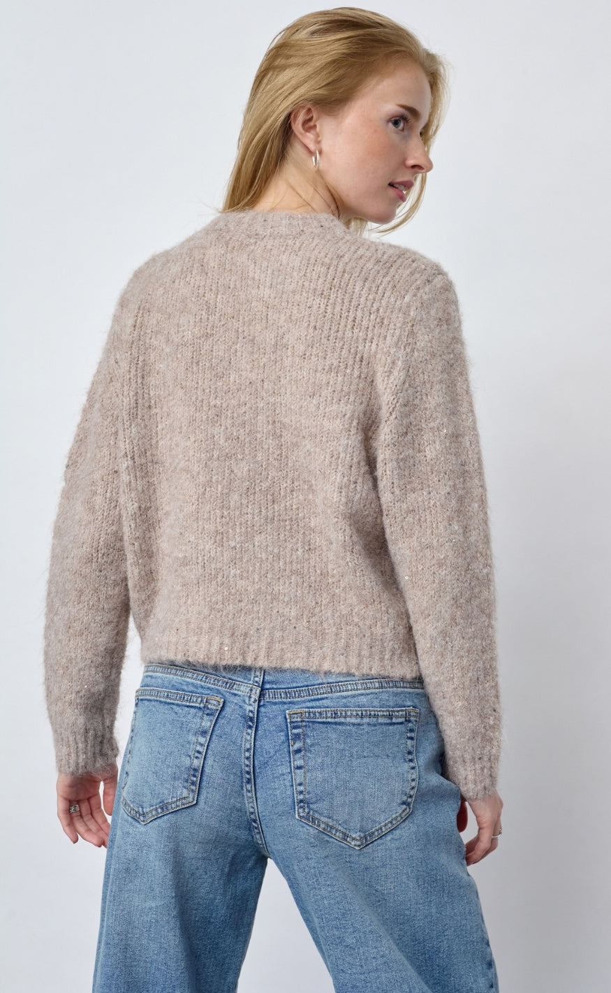 Sisters Point Genser - LESSIE-PU - Beige Glitter