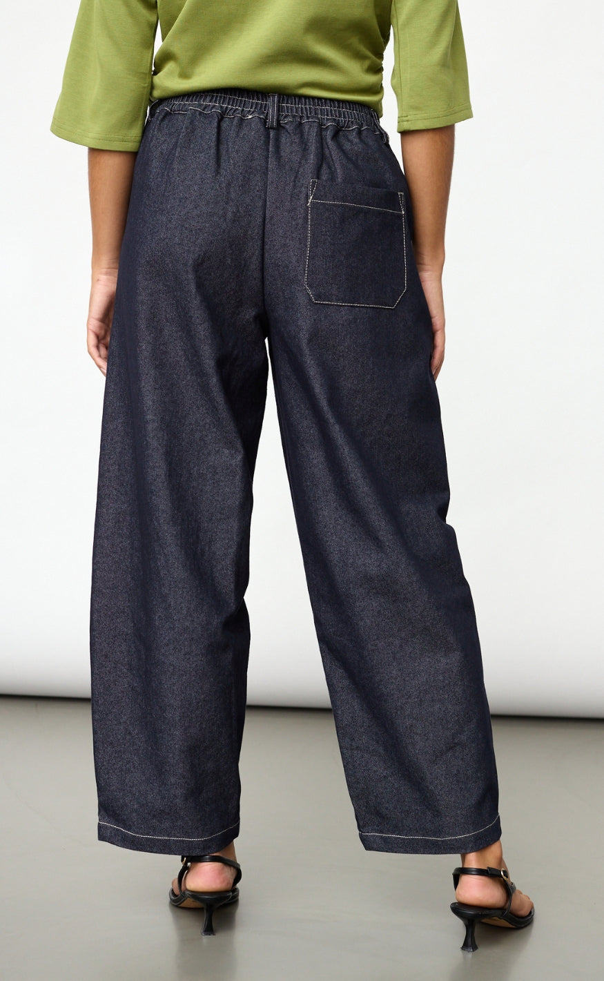 Sisters Point Bukser - EDITH-PA1 - Unwashed Denim