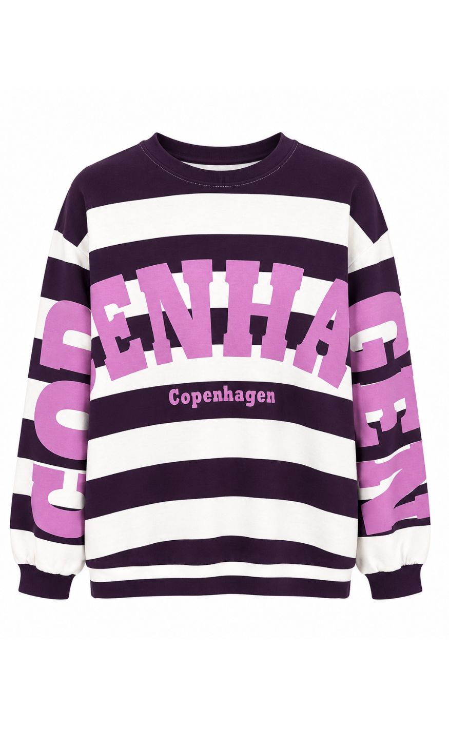 Marta Du Chateau Sweatshirt - Nerina - Bordeaux/Pink