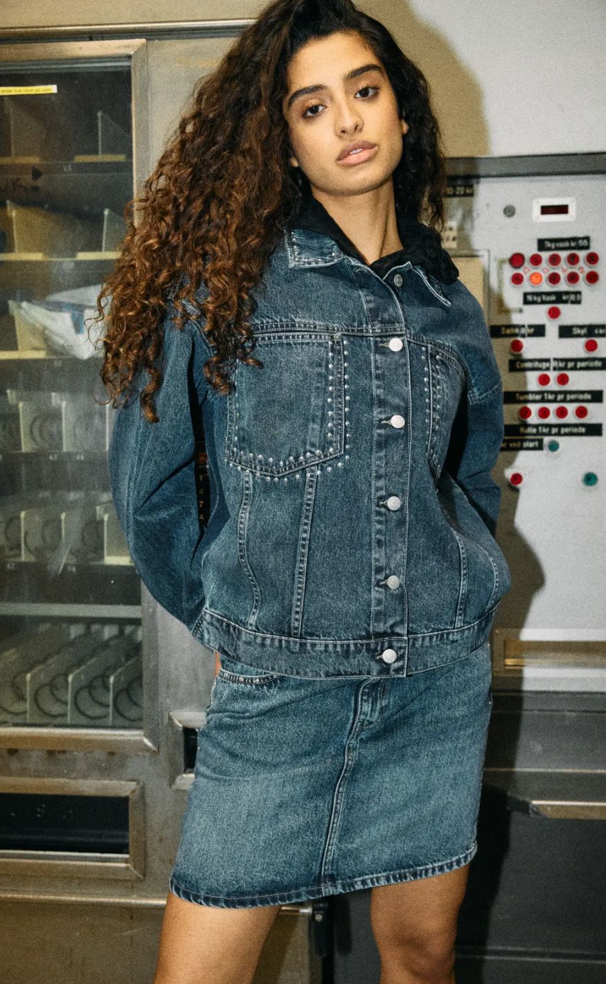 Noisy May Jakke - Oreon Kettie - Medium Blue Denim
