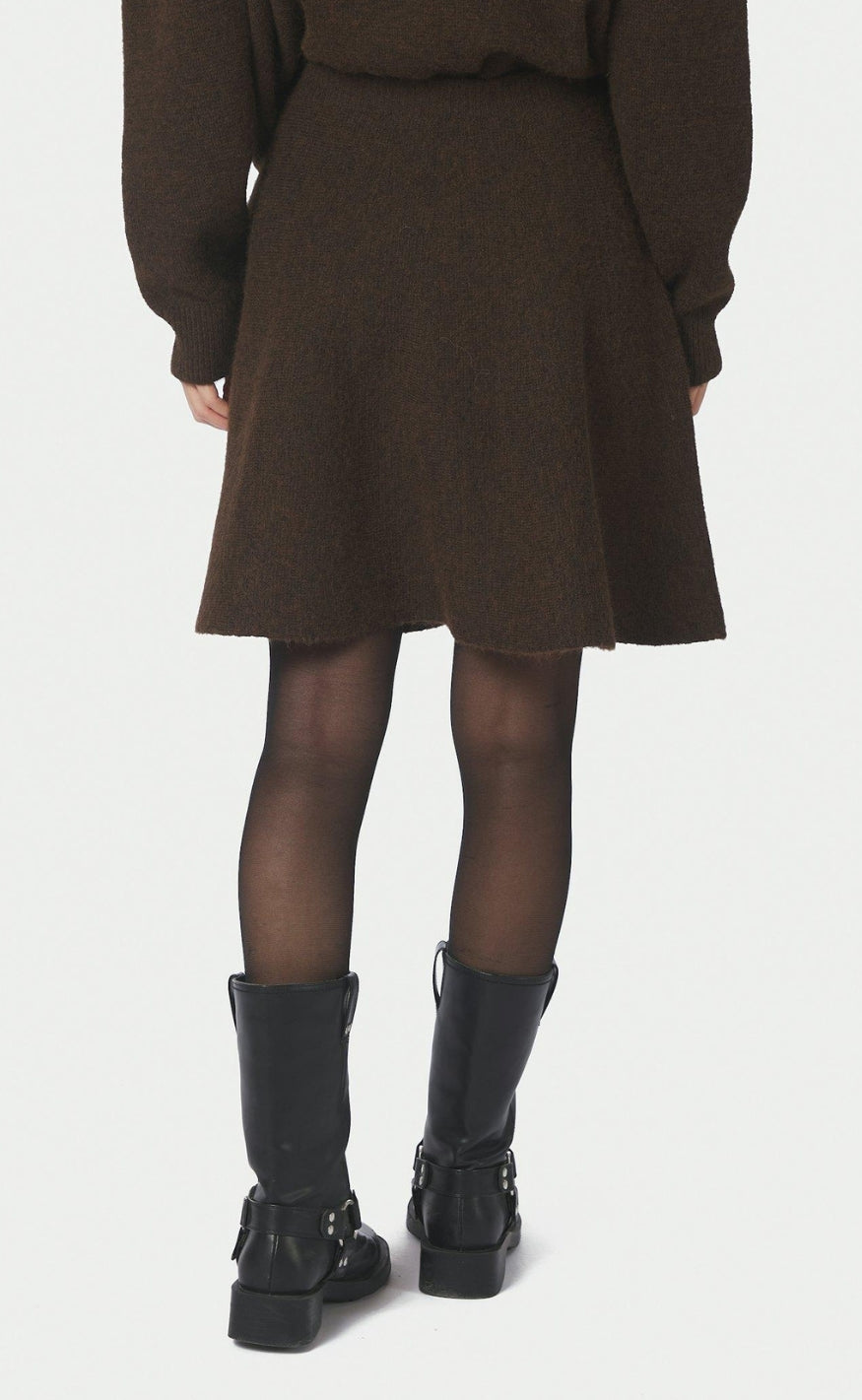 Neo Noir Skjørt - Renata Fluffy - Brown Melange