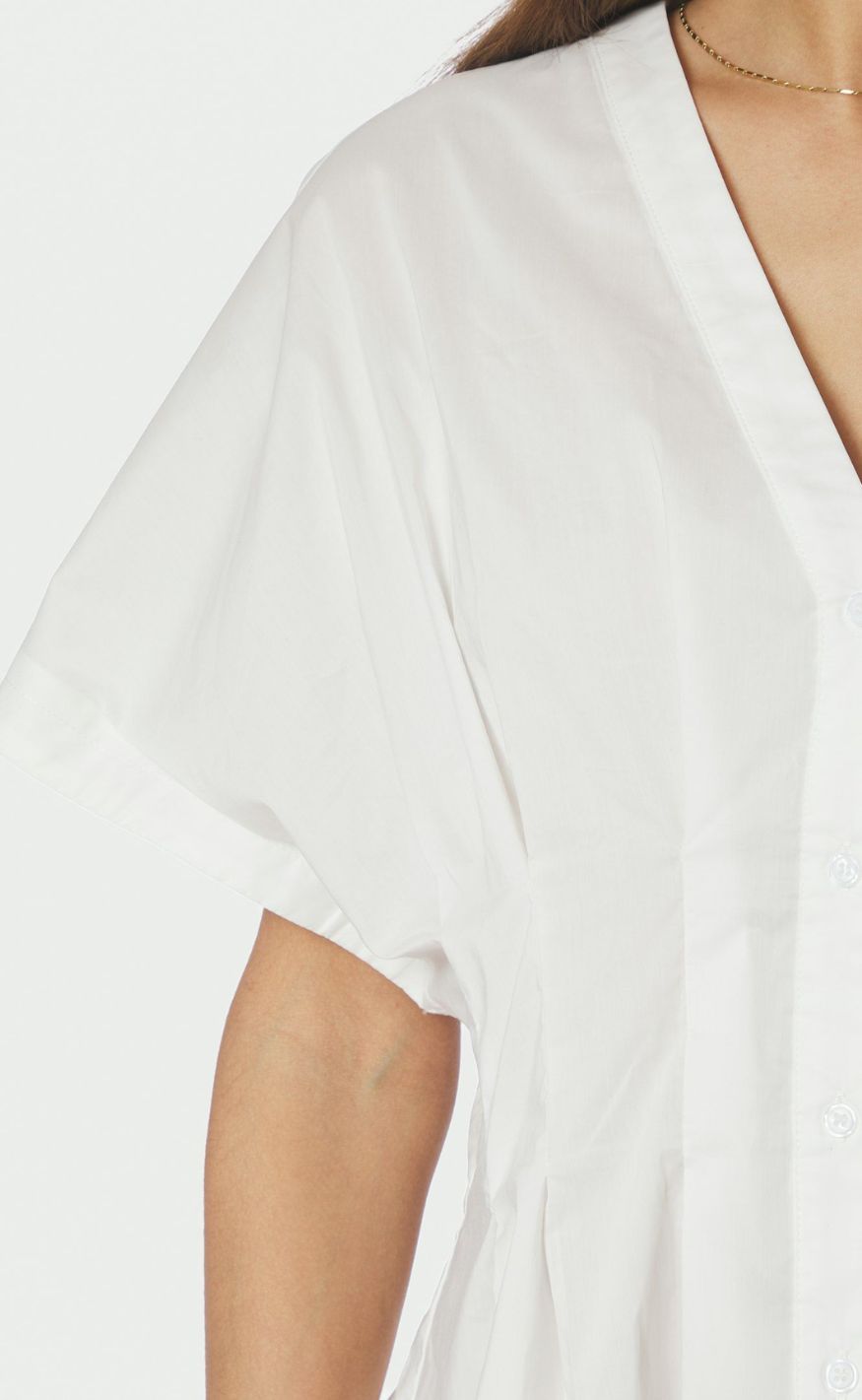 Neo Noir Bluse - Adamma Poplin - White