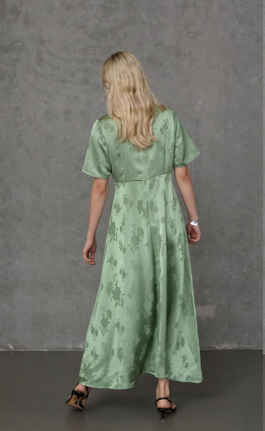 Love & Divine Kjole - Love1561-2 - Green Flower
