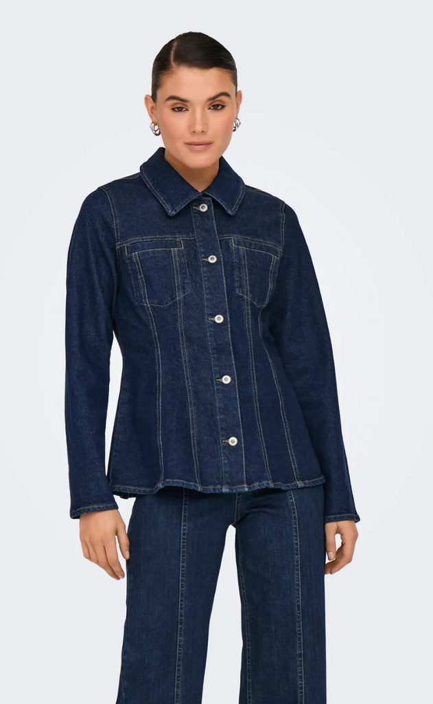 ONLY Skjorte - Elle - Dark Blue Denim