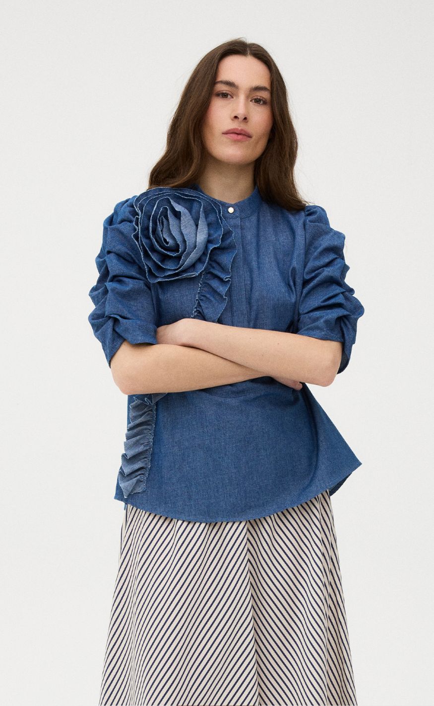 Gossia Bluse - Zabina - Denim Chambrey