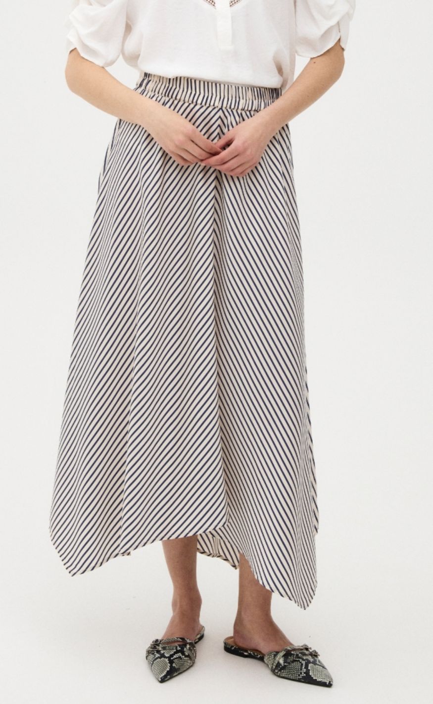 Gossia Skjørt - Clorie - Navy Creme Stripes