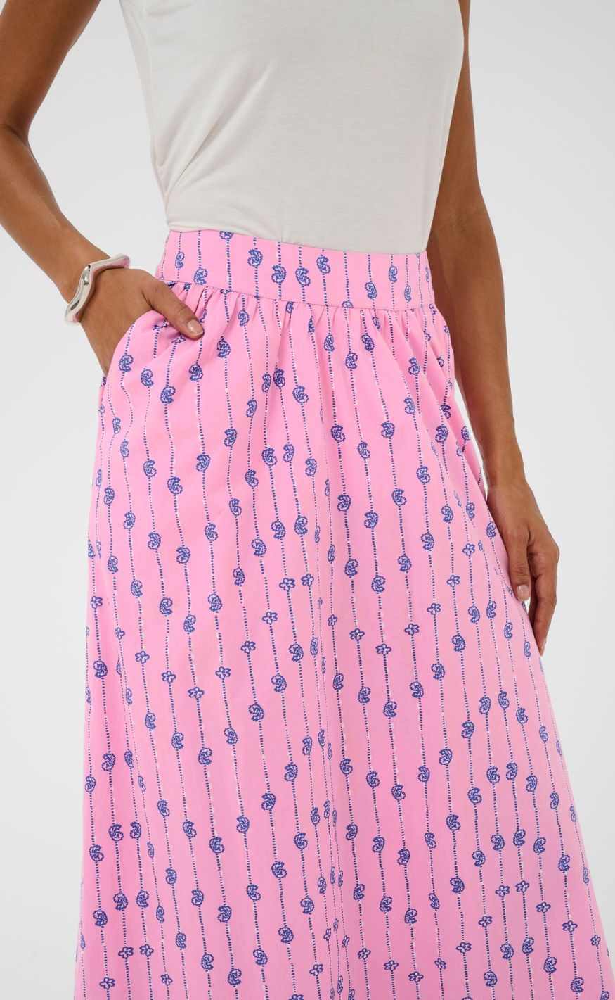 Culture Skjørt - Marco Olena - Begonia Pink/Nautical Blue