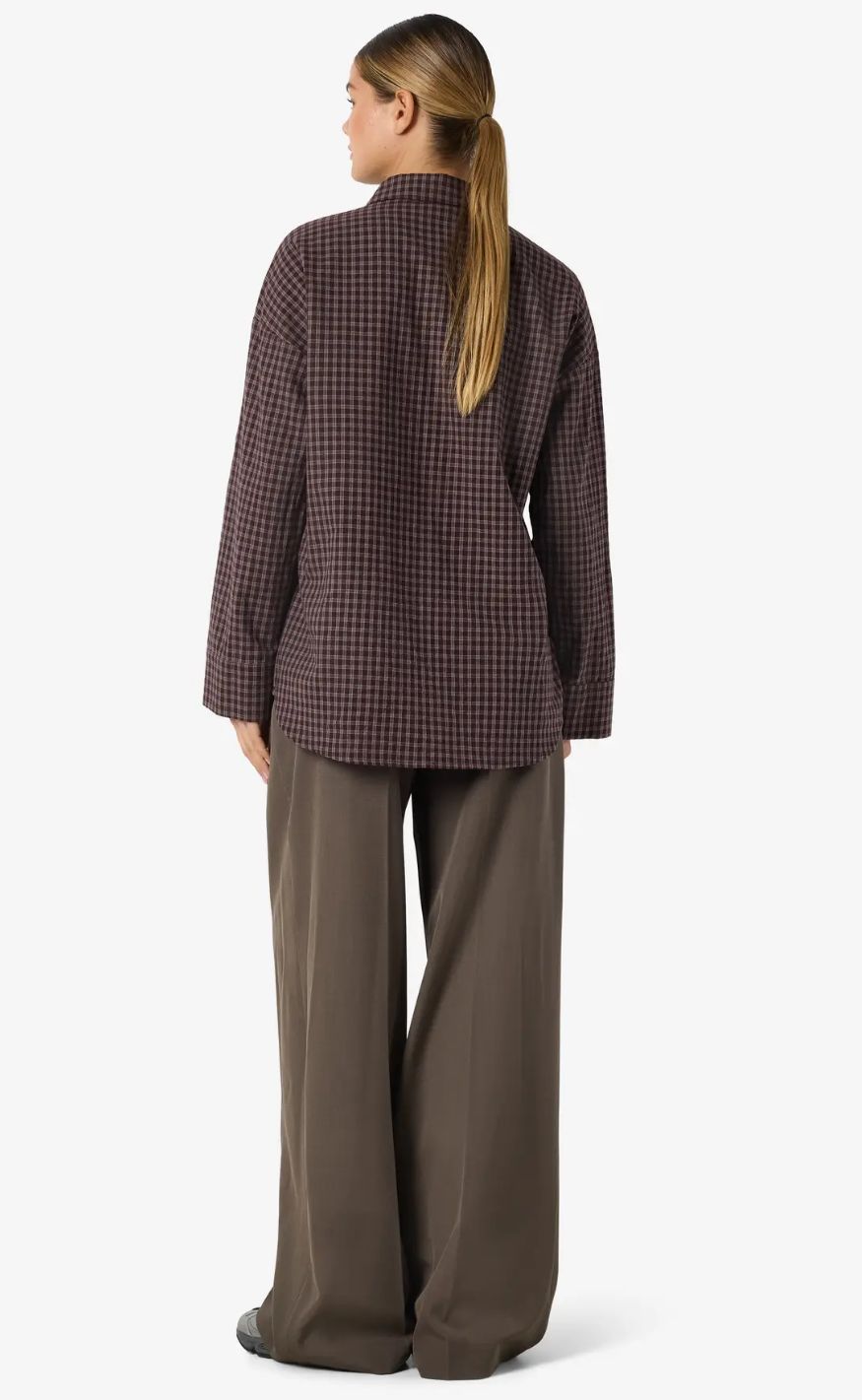 Noisy May Skjorte - Hailey Zoe -Chocolate Brown / Birch