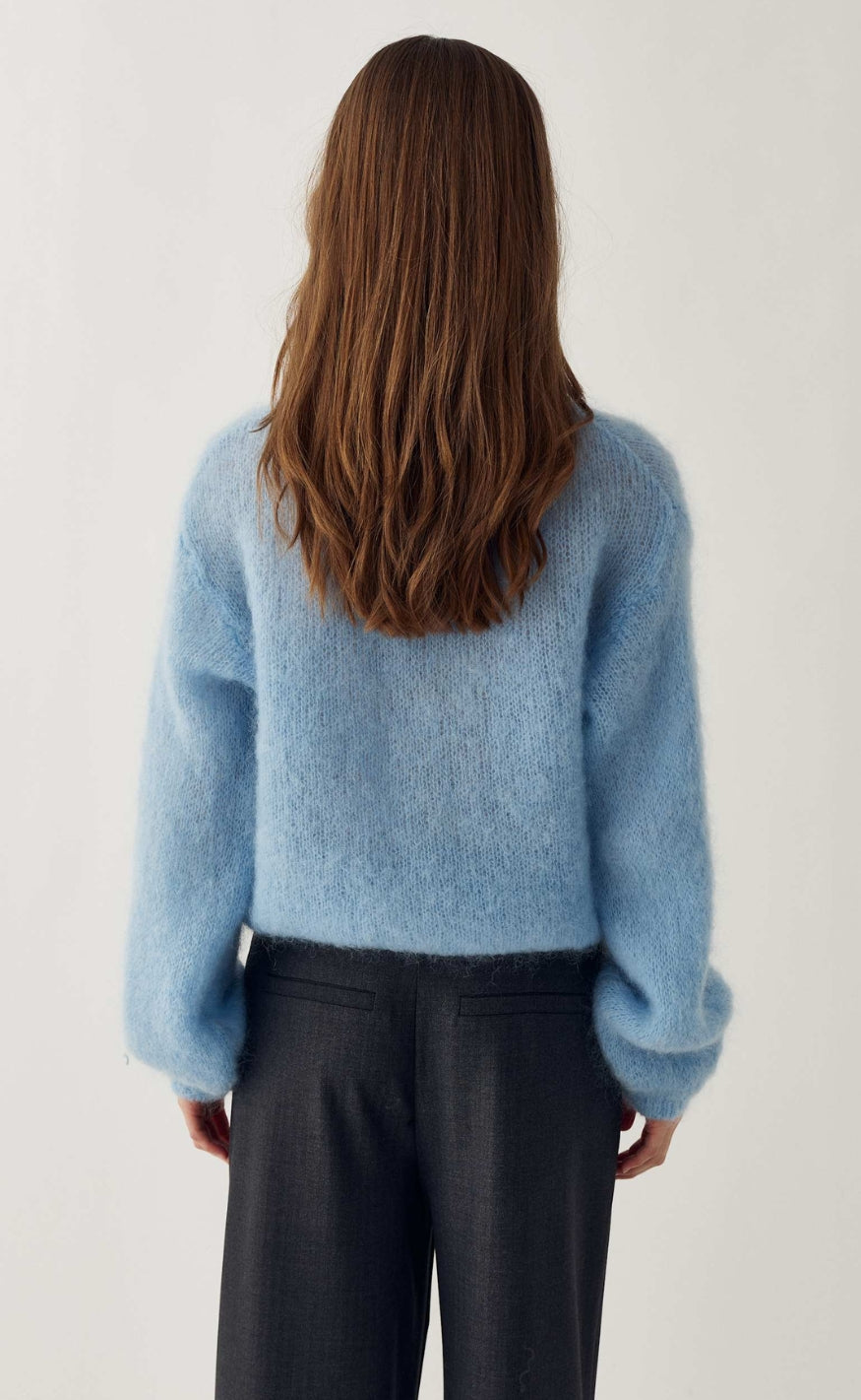 Noella Cardigan - Kae Mohair - Baby Blue