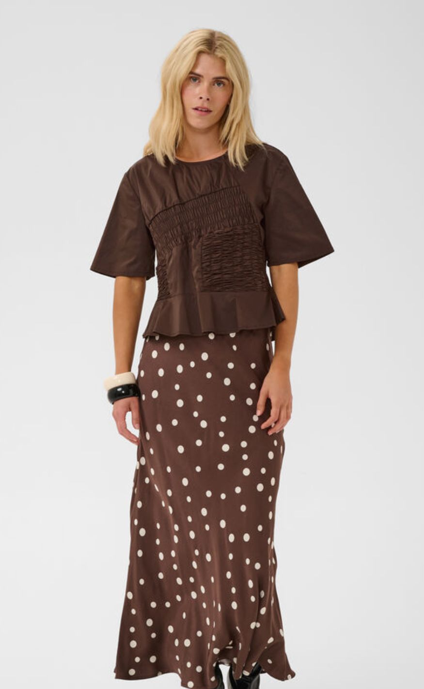 Culture Bluse - Ajda Antoinett - Coffee Bean