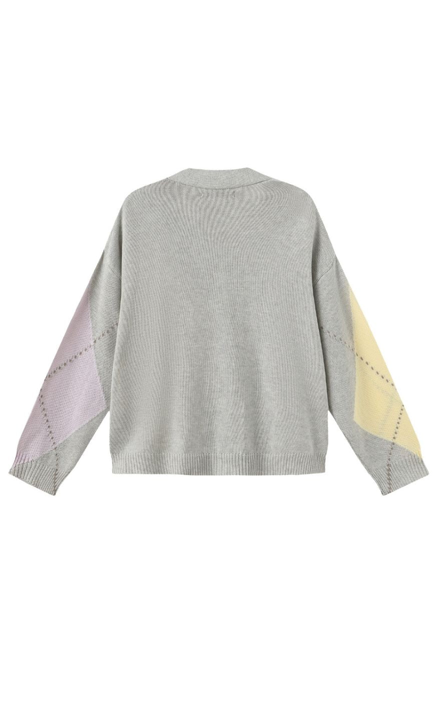 Luxzuz Cardigan - Ambrosia - Light Grey Melange