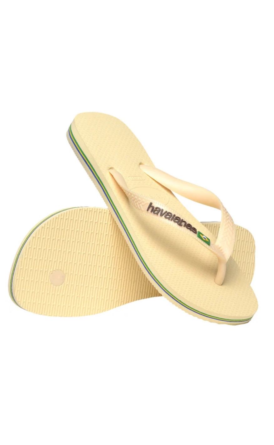 Havaianas Klipklapper / Sandal - Brasil Logo - Buttercream
