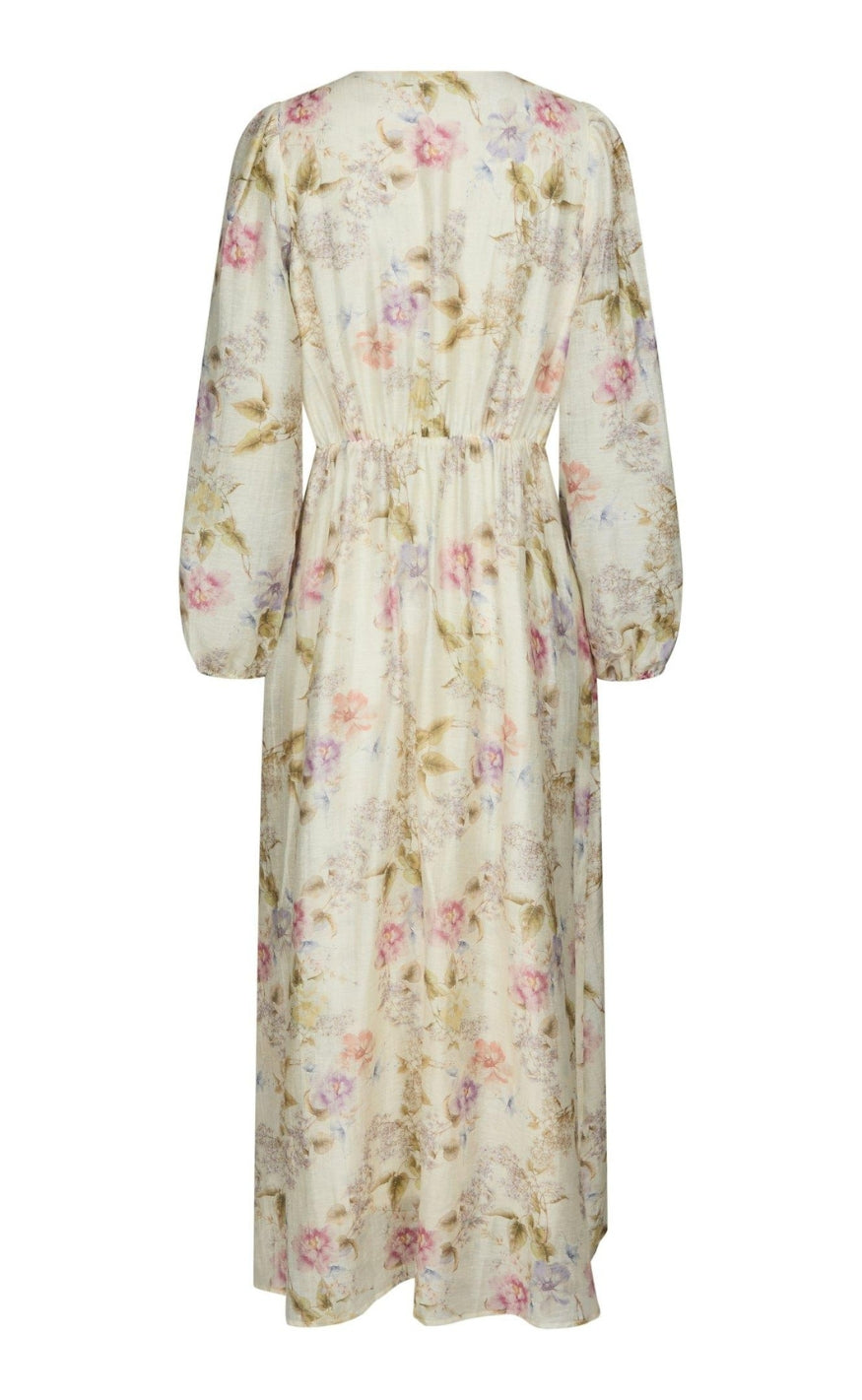 Neo Noir Kjole - Silfi Vintage Flower - Off White