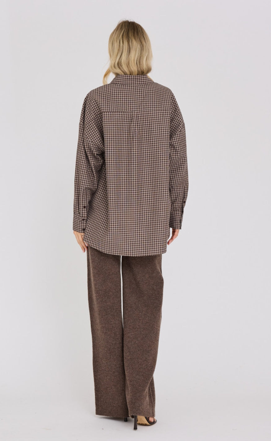 A-View Skjorte - Sonja Check - Dark Brown