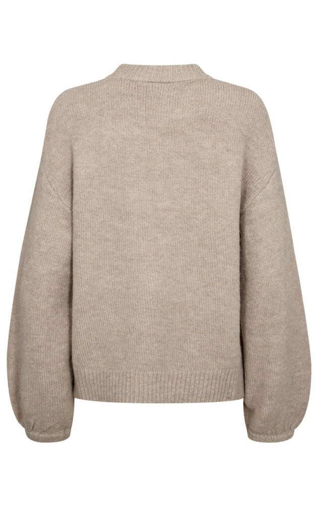 Freequent Genser - Pearl Pullover - Simply Taupe Melange