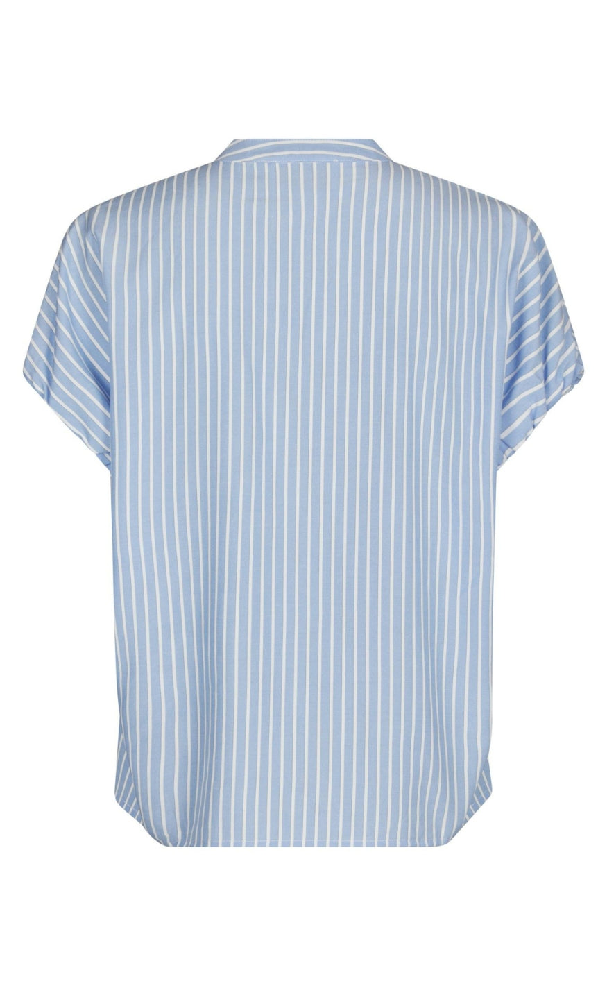 Neo Noir Bluse - Englana Stripe - Light Blue