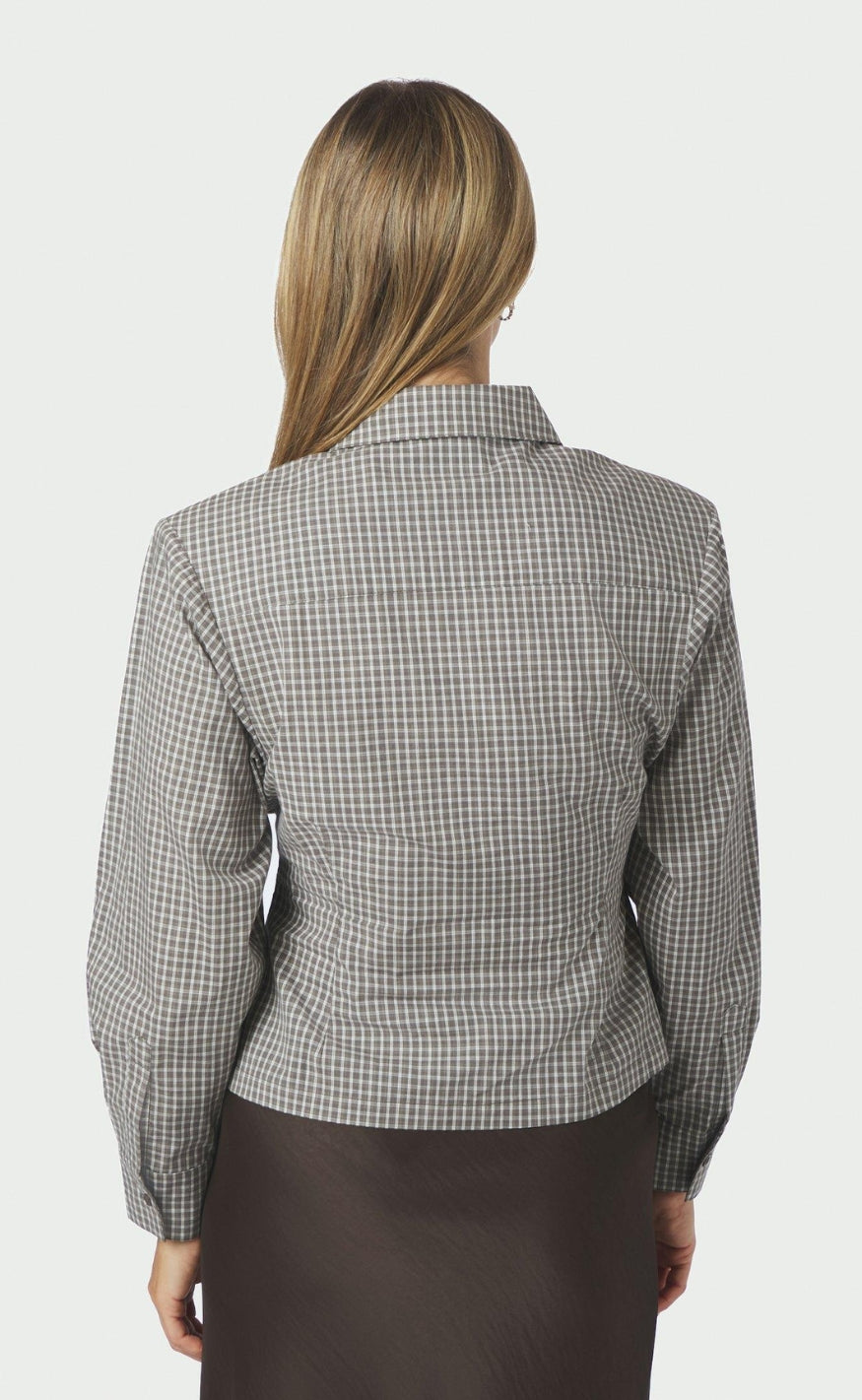 Neo Noir Skjorte - Jonelle Check - Dusty Grey