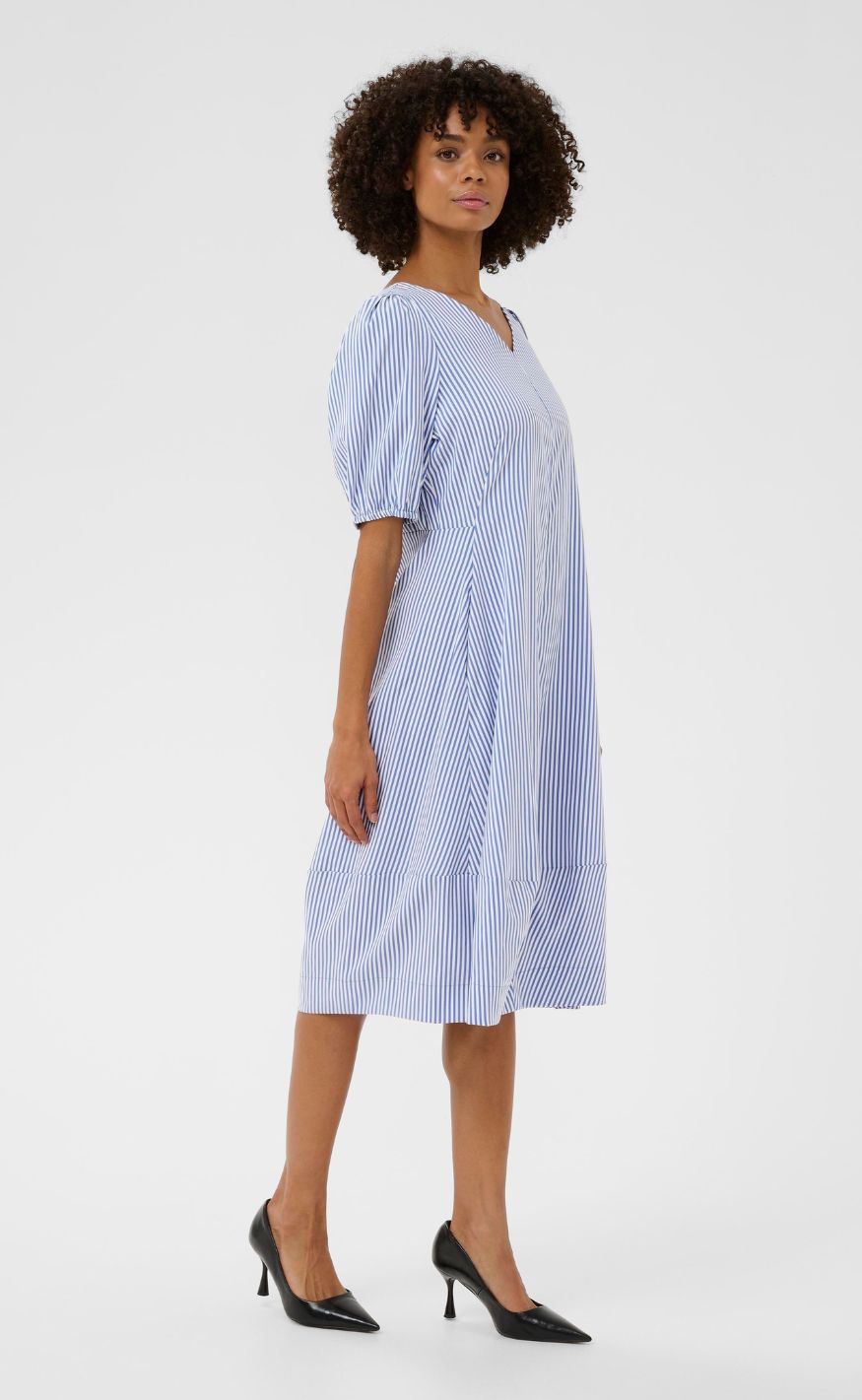 Culture Kjole - Abigail Puff SS - Mazarine Blue