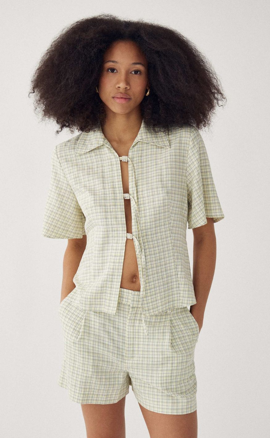 Noella Bluse - Miko - Denny Yellow Check