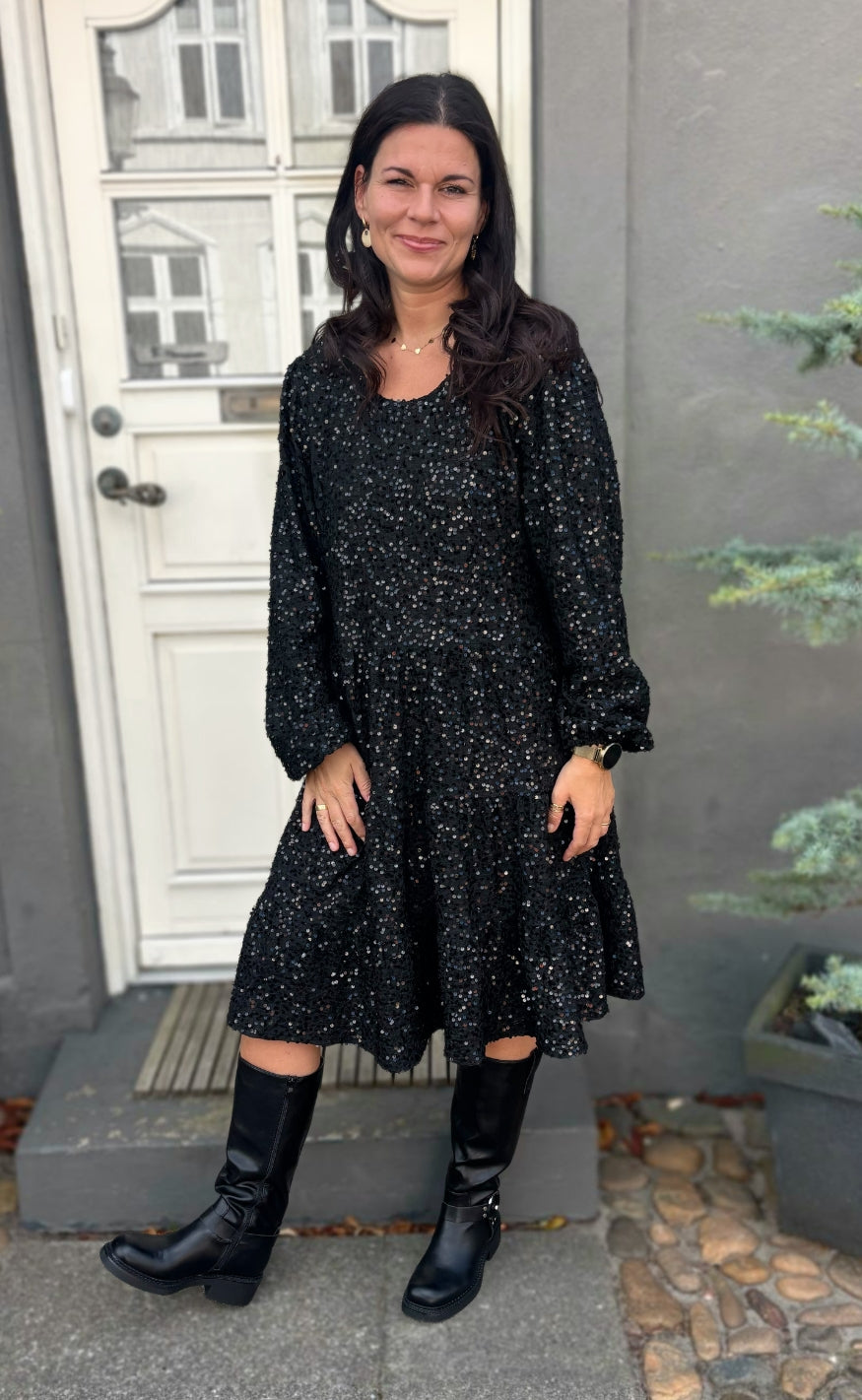 Say INA Copenhagen Kjole - Jane Sequin - Black Sequin