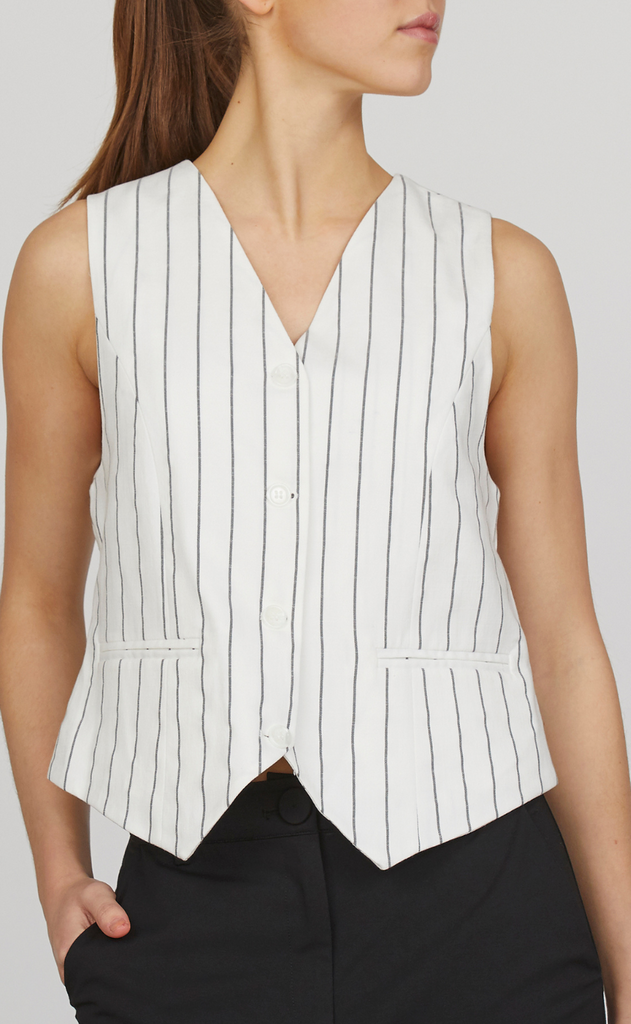 Love & Divine Vest - Love1044-1 - Cream/Black