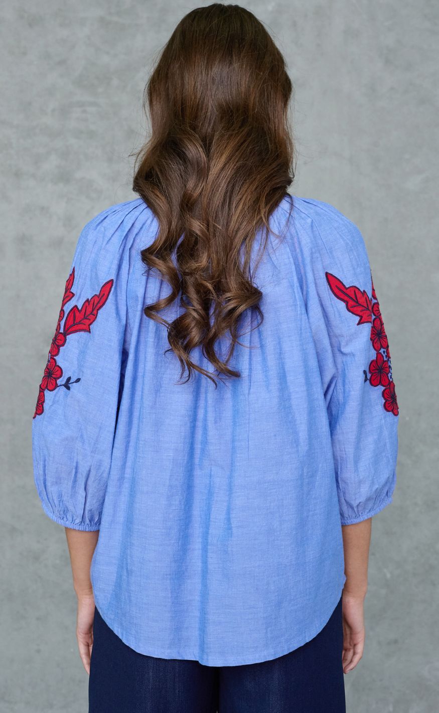 Love & Divine Skjorte - Love1575 - Blue Dream/Red