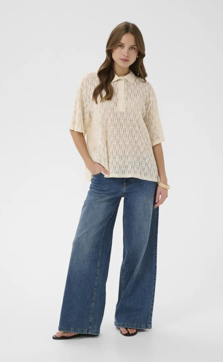 Culture T-Shirt - Kine Lace - Whitecap