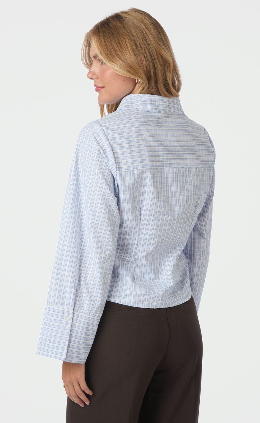 Neo Noir Skjorte - Rosa Light Check - Light Blue