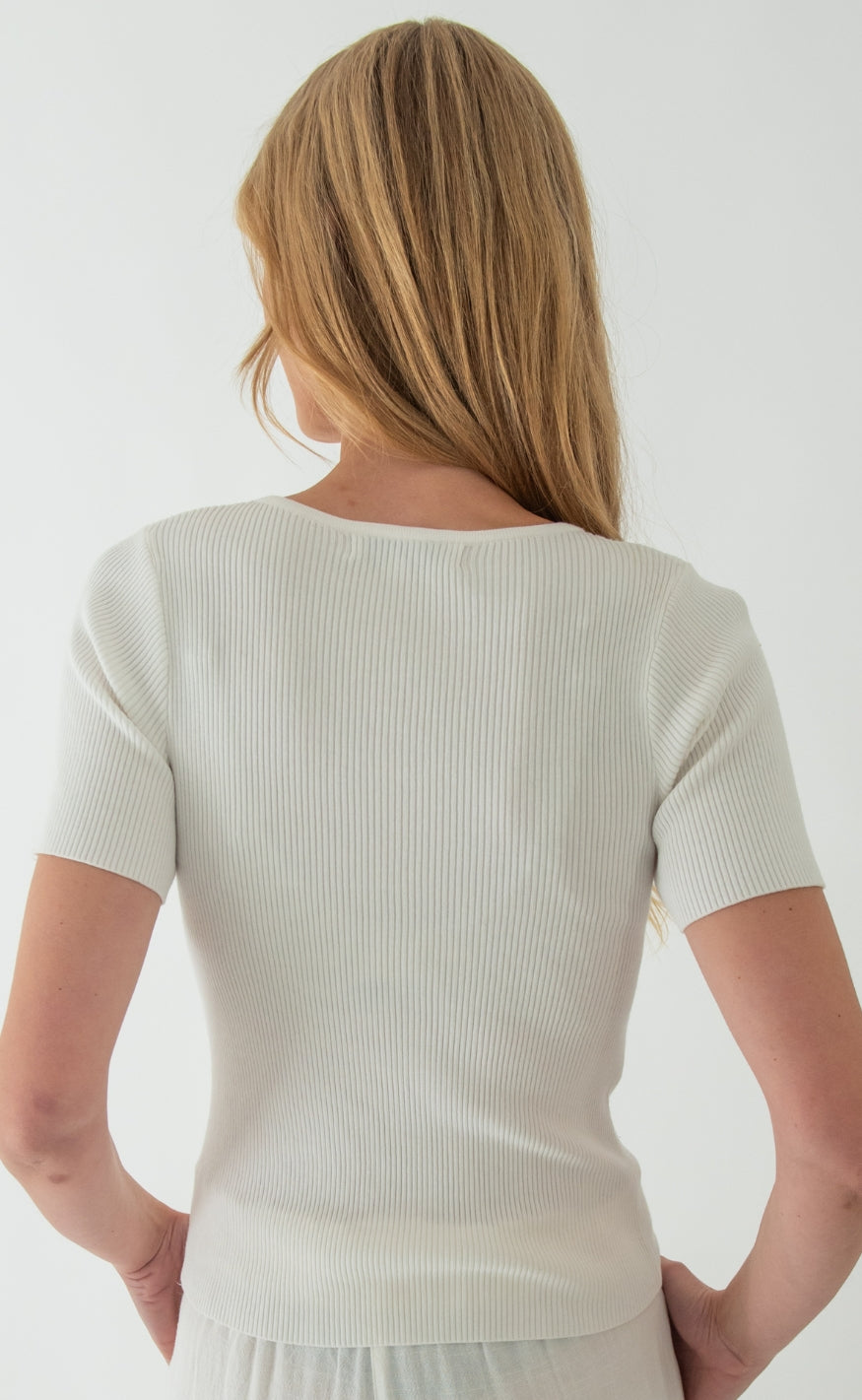 A-View Genser - Rib SS - White