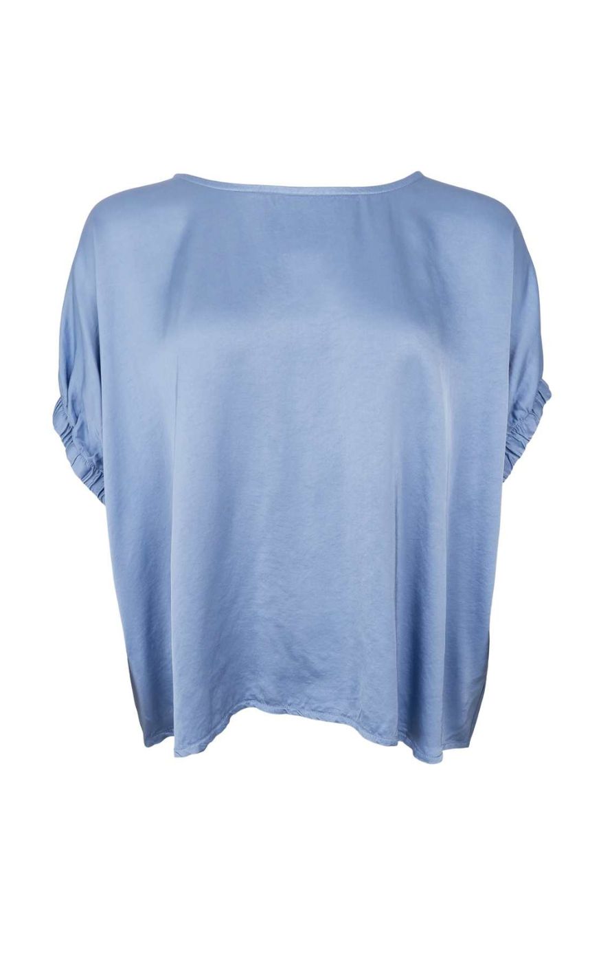 Black Colour Bluse - Mabel - Dust Blue
