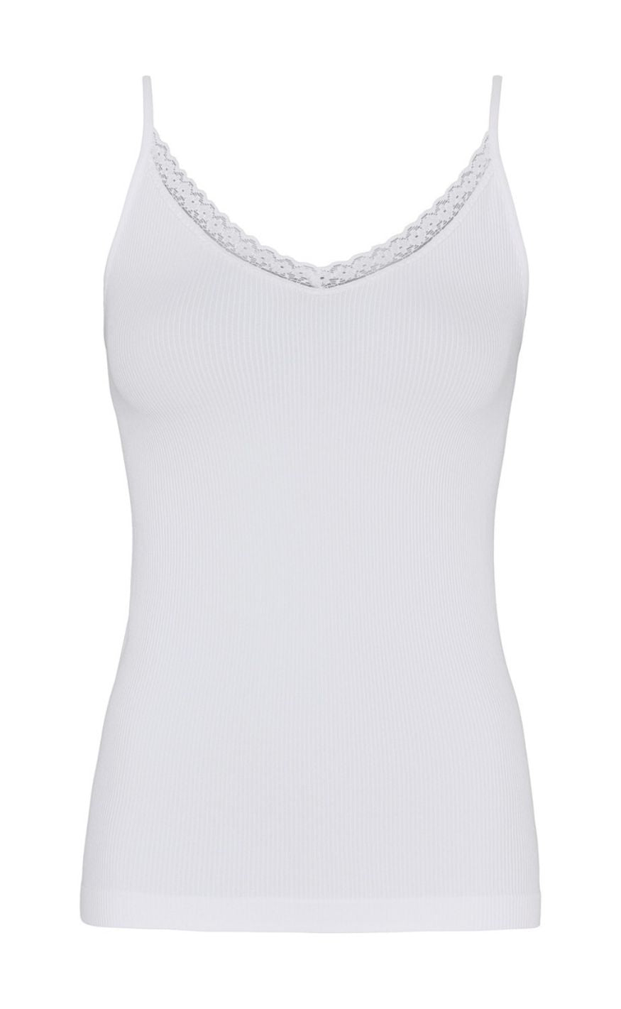Tim & Simonsen Topp - Molly Rib - Bianco
