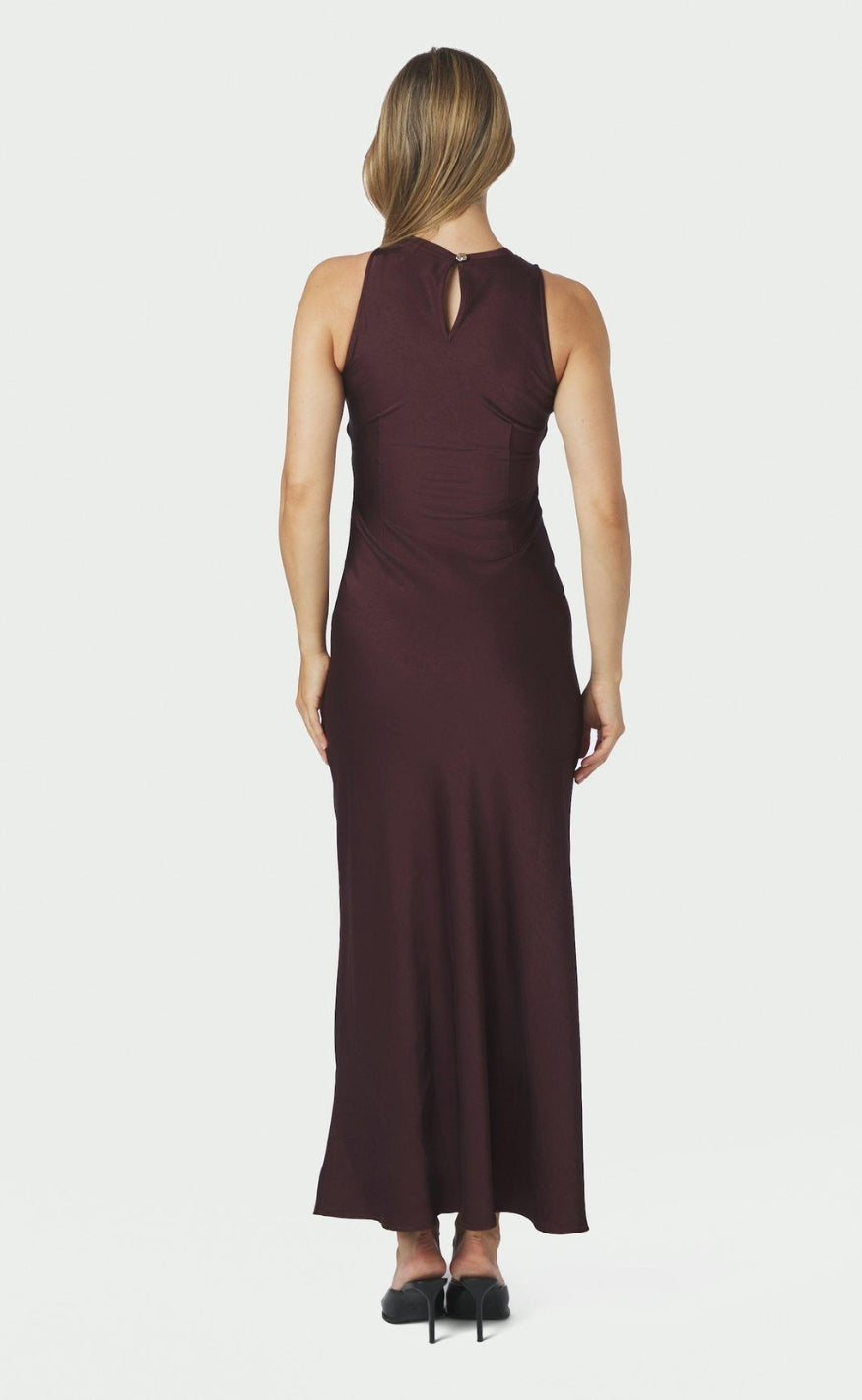 Neo Noir Kjole - Celinie Heavy Sateen - Burgundy