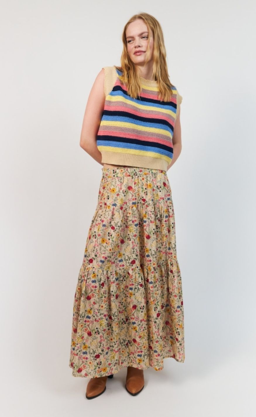 Lollys Laundry Skjørt - SunsetLL Maxi - Flower Print