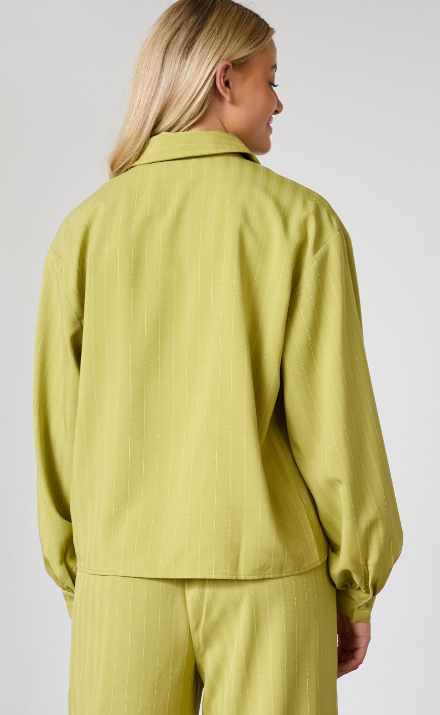 Sisters Point Skjorte - VERINA-SH3 - Lime Pinstripe