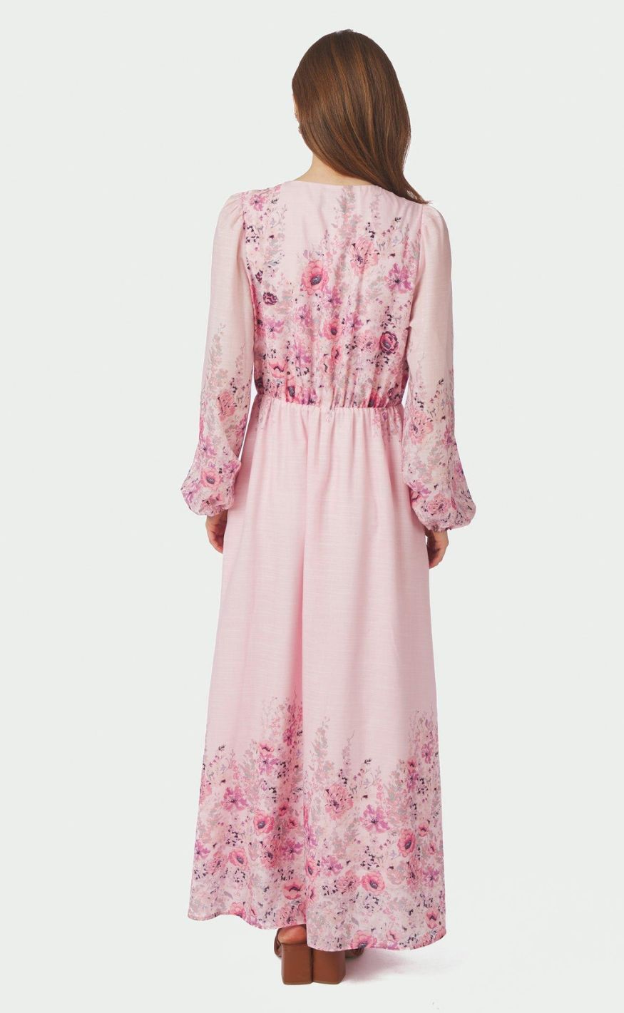 Neo Noir Kjole - Silfi Flower - Dusty Rose