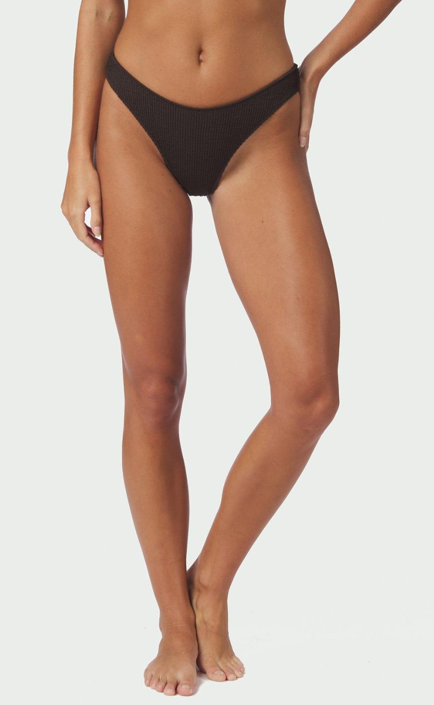 Neo Noir Bikinitruse - Skin Sand Crepe - Dark Brown