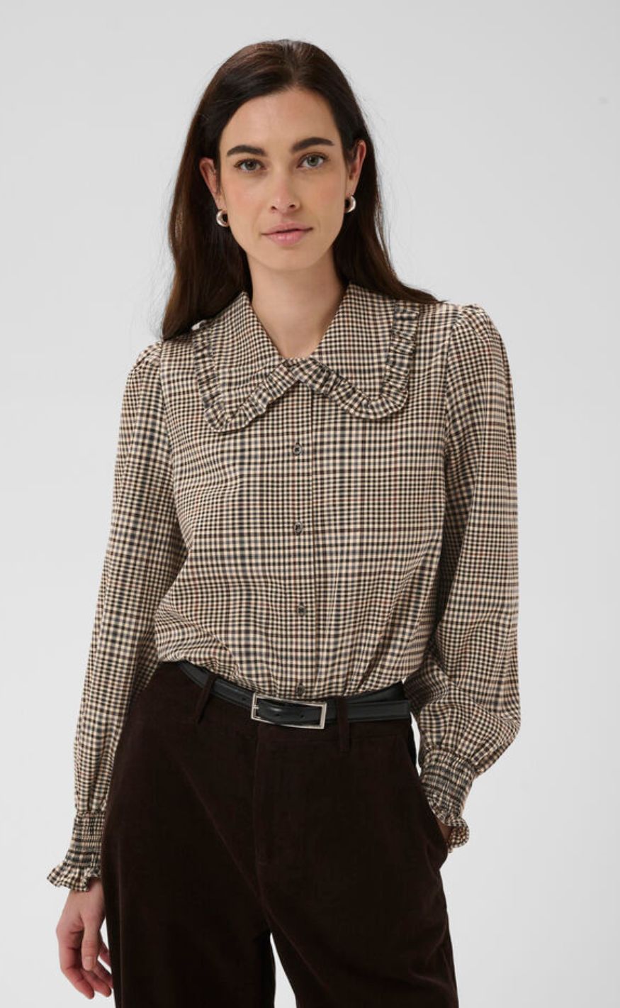 Culture Skjorte - Birsen - Black Check