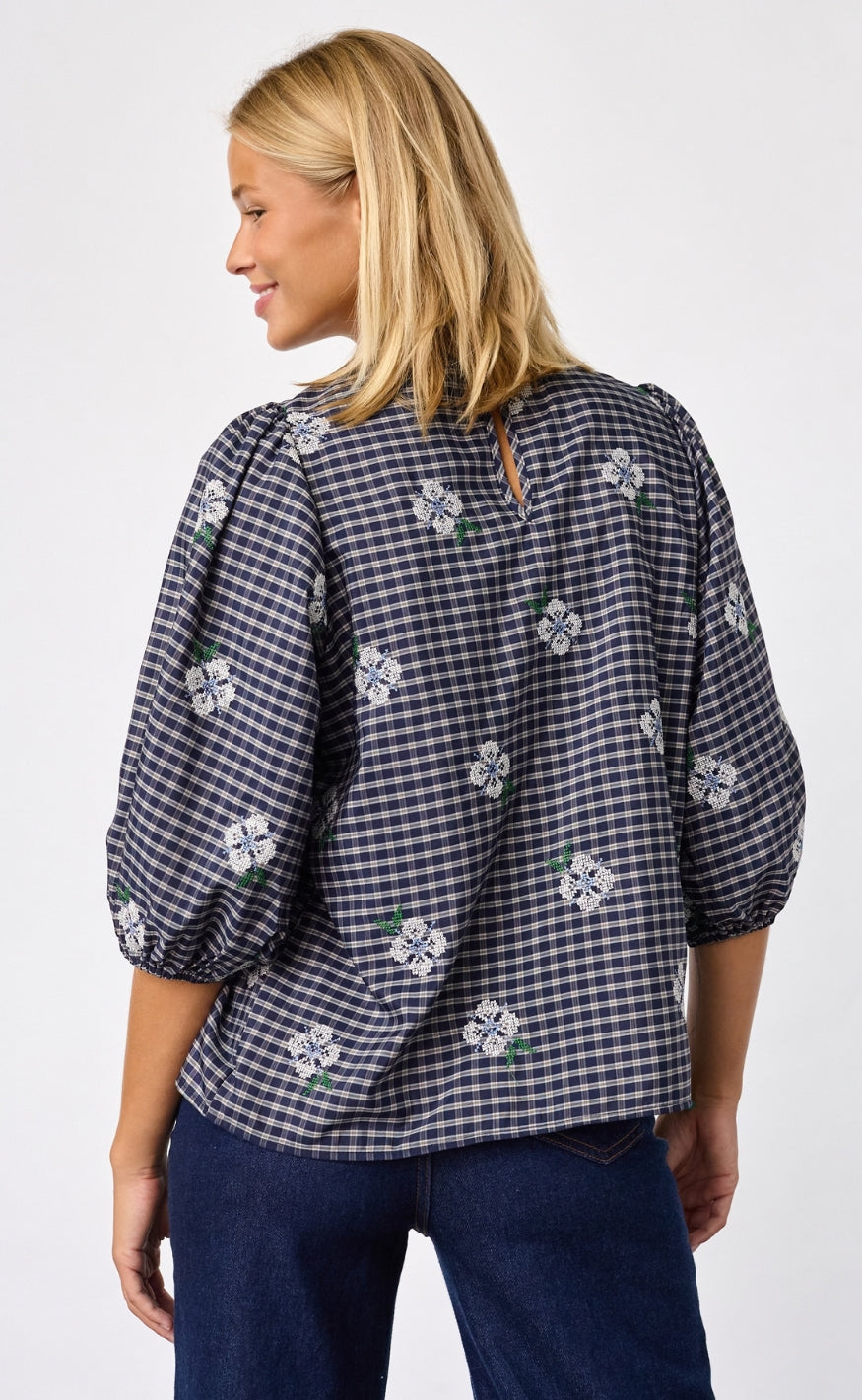 Sisters Point Bluse - GEVA-MS - Navy Check
