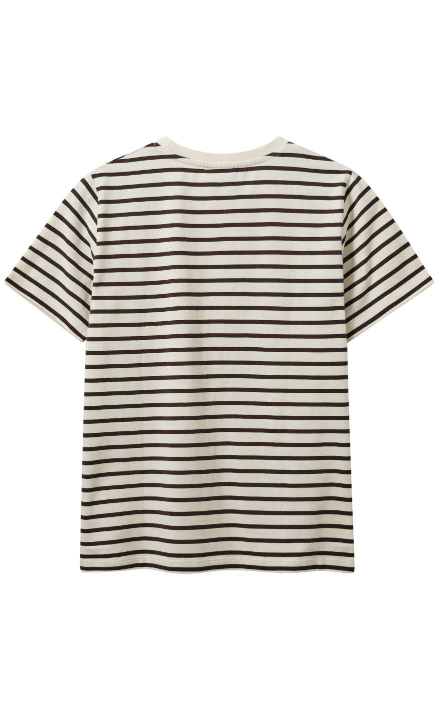 H2O T-Shirt - Skagen Striped - Cream White/Brown