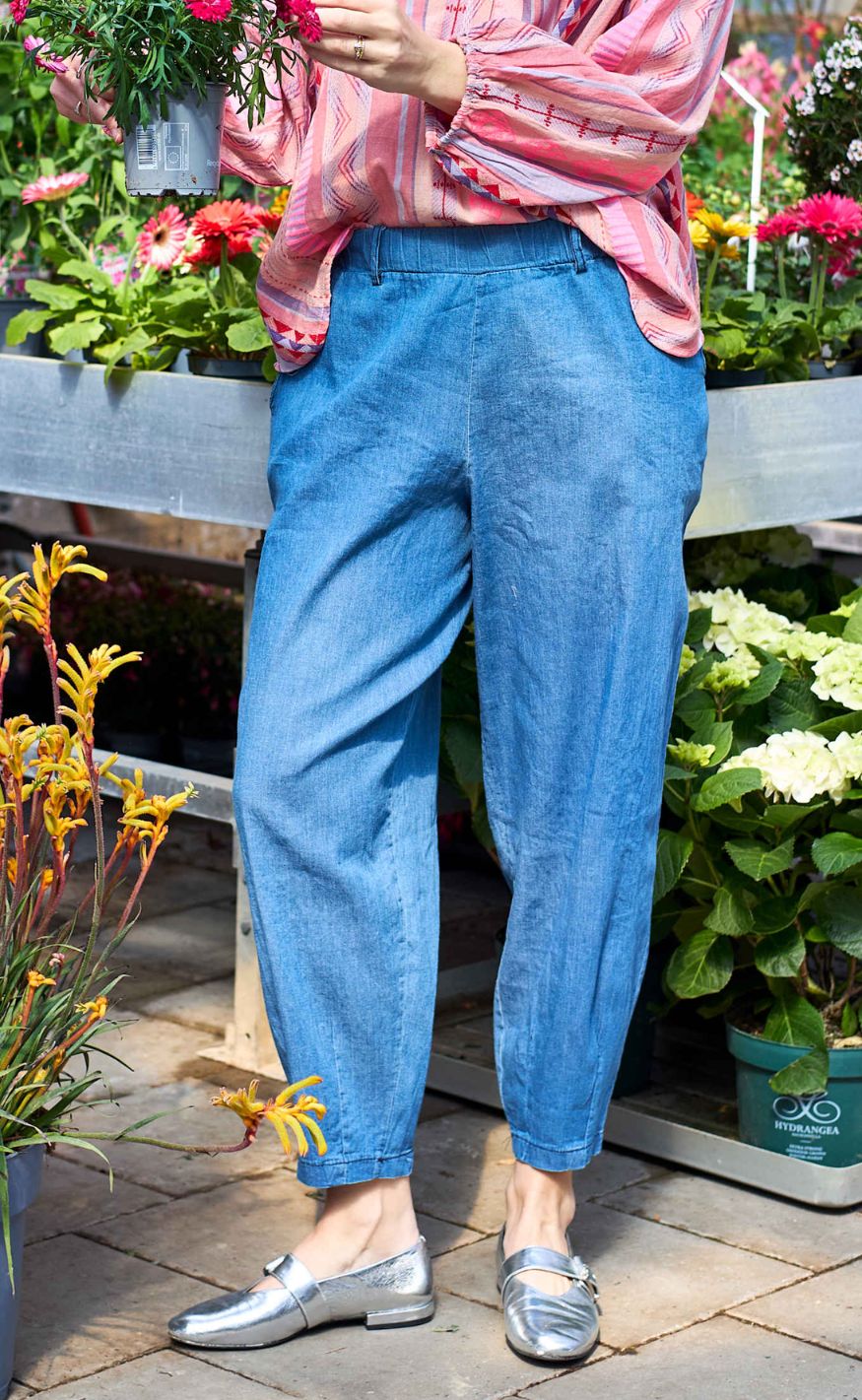 Black Colour Bukser - Hermione Baggy - Denim