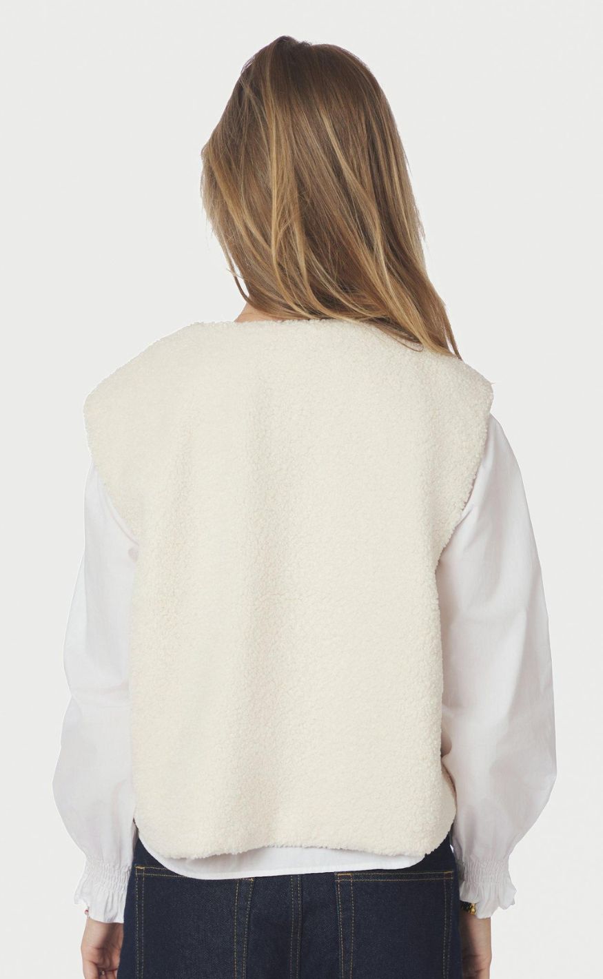 Neo Noir Vest - Anjanna Teddy - Ivory